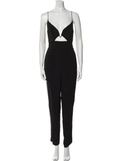 Pre-owned Zimmermann V-neck Jumpsuit In Black