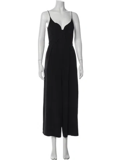 Pre-owned Zimmermann V-neck Jumpsuit In Black