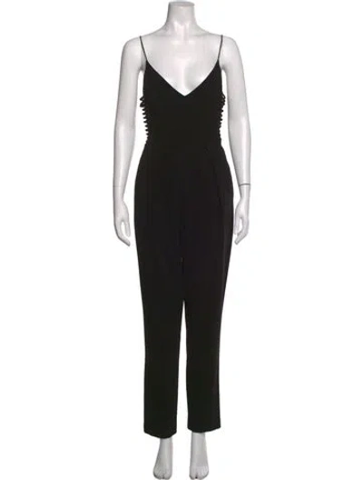 Pre-owned Zimmermann V-neck Jumpsuit In Black