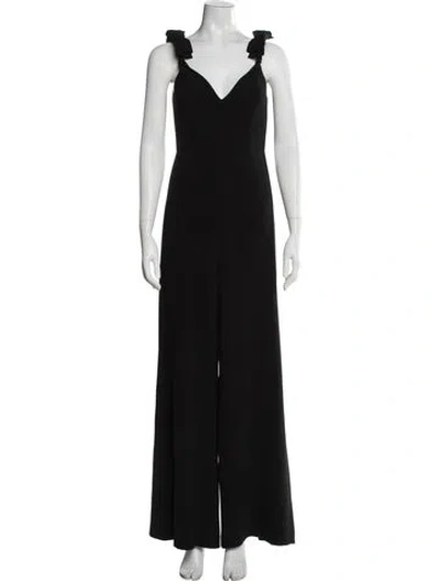 Pre-owned Zimmermann V-neck Jumpsuit In Black