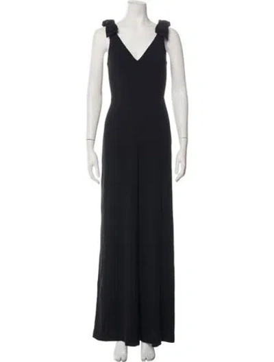 Pre-owned Zimmermann V-neck Jumpsuit In Black