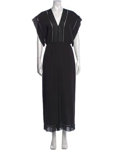 Pre-owned Zimmermann V-neck Jumpsuit In Black