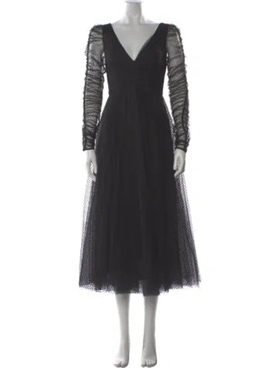 Pre-owned Zimmermann V-neck Long Dress In Gray