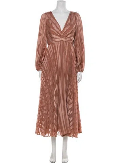 Pre-owned Zimmermann V-neck Long Dress In Pink