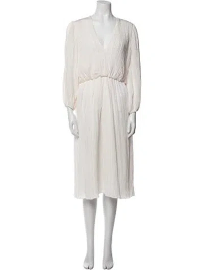 Pre-owned Zimmermann V-neck Midi Length Dress In Neutral