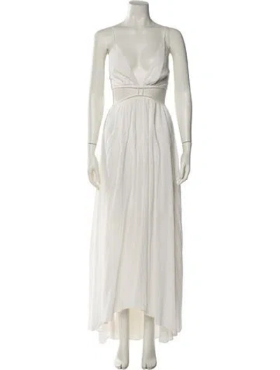 Pre-owned Zimmermann V-neck Midi Length Dress W/ Tags In Neutral