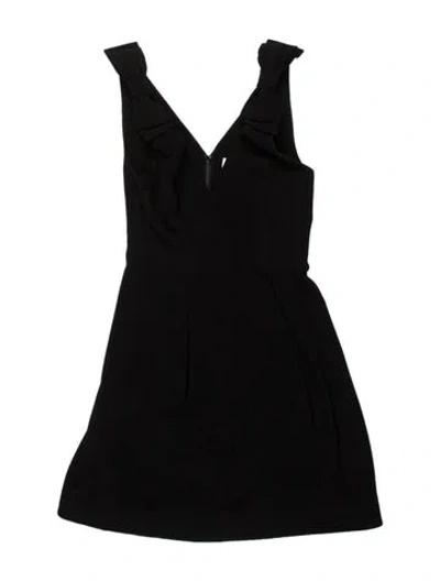 Pre-owned Zimmermann V-neck Mini Dress In Black
