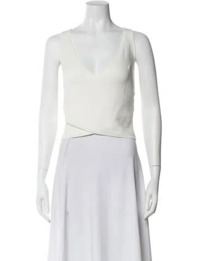 Pre-owned Zimmermann V-neck Sleeveless Blouse In Neutral