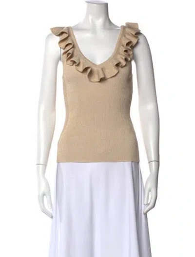 Pre-owned Zimmermann V-neck Sleeveless Top