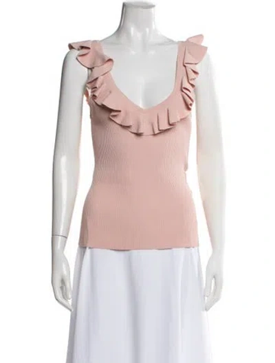 Pre-owned Zimmermann V-neck Sleeveless Top In Pink