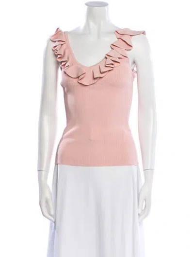 Pre-owned Zimmermann V-neck Sleeveless Top W/ Tags In Pink