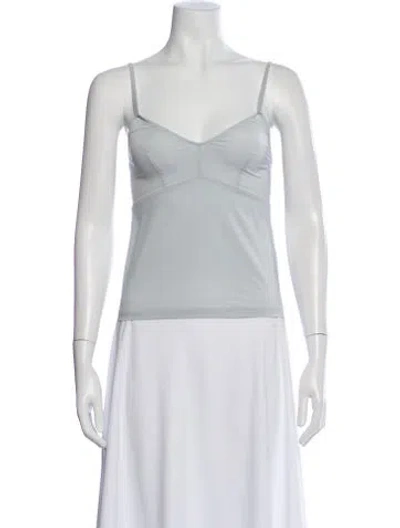 Pre-owned Zimmermann V-neck Sleeveless Top In White