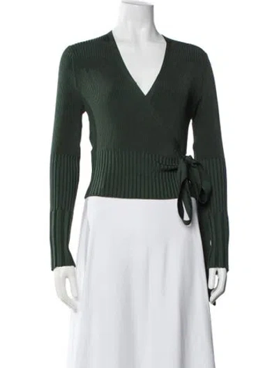 Pre-owned Zimmermann V-neck Sweater In Green