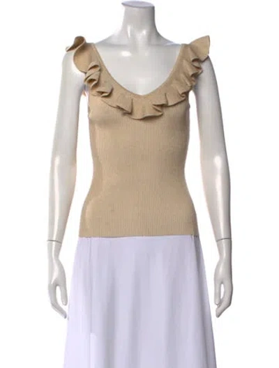Pre-owned Zimmermann V-neck Sweater In Neutral