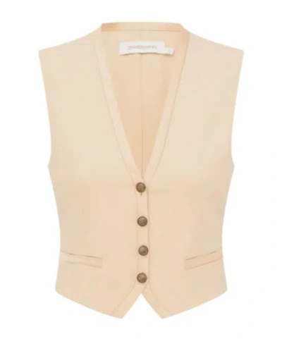 Zimmermann V-neck Vest In Neutral