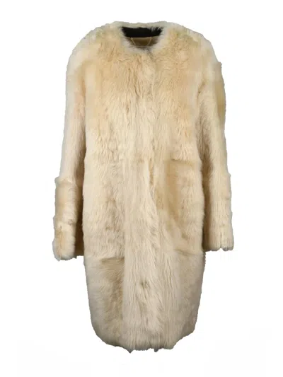 Zimmermann Voluminous Cream Horsehair Coat In Neutral