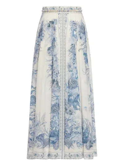 Zimmermann Wanderlust A-line Maxi Skirt