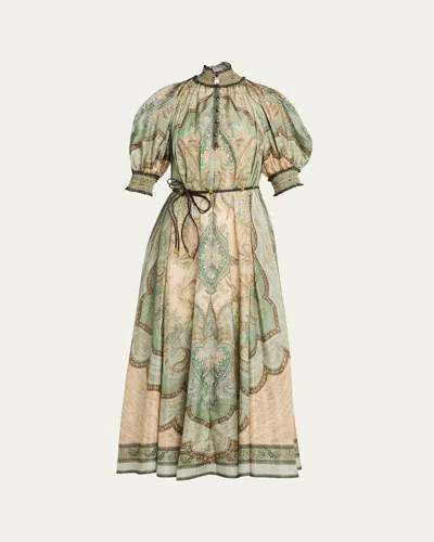 Zimmermann Wanderlust Billow Maxi Dress In Multi