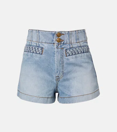 Zimmermann Wanderlust Denim Shorts In Blue