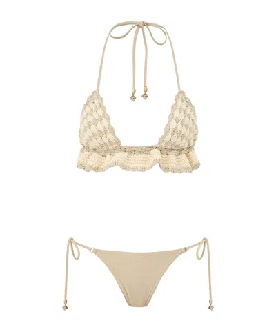 Zimmermann Wanderlust Crochet Bikini In Multi