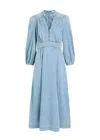 Zimmermann Wanderlust Denim Midi Dress In Blue
