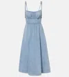 Zimmermann Wanderlust Denim Midi Dress In Blue