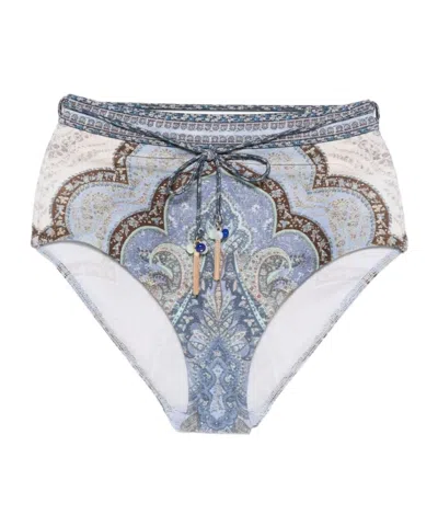 Zimmermann Wanderlust High Waist Pant In Gray