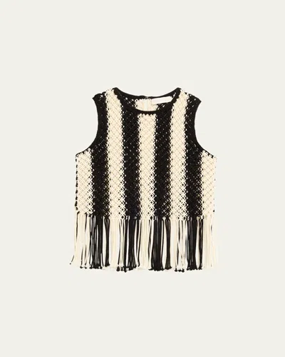 Zimmermann Wanderlust Macrame Tank Top In Multi