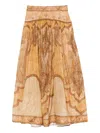 Zimmermann Wanderlust Maxi Skirt In Animal Print