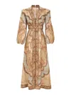 Zimmermann Wanderlust Midi Dress In Multi