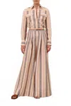 Zimmermann Wanderlust Pants In Tan Multi Stripe In Multi