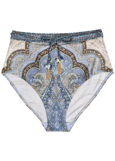 Zimmermann Wanderlust Patterned Bikini Briefs In Multi