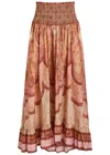 Zimmermann Wanderlust Patterned Silk Maxi Skirt In Multi