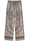 Zimmermann Wanderlust Patterned Wide-leg Silk Trousers In Multi