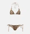 Zimmermann Wanderlust Printed Bikini In Animal Print