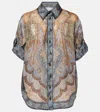 Zimmermann Shirt Wanderlust Short Sleeve In Multi