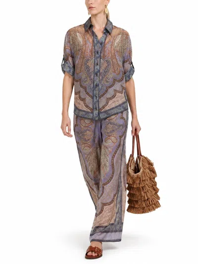 Zimmermann Wanderlust Printed Silk-habotai Wide-leg Pants In Multi