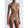 Zimmermann Wanderlust Ring Tie Two-piece Bikini Swimsuit In Brown