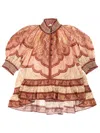 Zimmermann "wanderlust" Ruffle Blouse In Multi