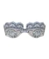 Zimmermann Wanderlust Strapless Embellished Paisley-print Bikini Top In Multi