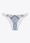 Zimmermann Wanderlust Scoop Lycra Bikini Bottom In Blue