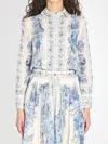 Zimmermann Wanderlust Shirt In Blue