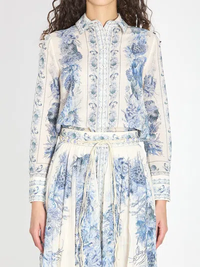 Zimmermann Wanderlust Shirt In Blue