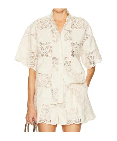 Zimmermann Wanderlust Shirt In White