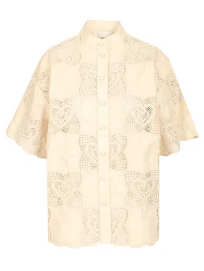 Zimmermann Wanderlust Shirt Shirts Beige In Neutral