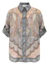 Zimmermann Shirt Wanderlust Short Sleeve In Multi