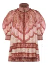 Zimmermann Wanderlust Frill Short-sleeve Blouse In Red