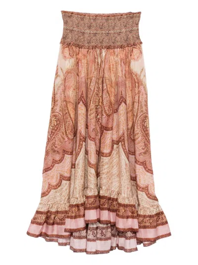 ZIMMERMANN WANDERLUST SILK MAXI SKIRT