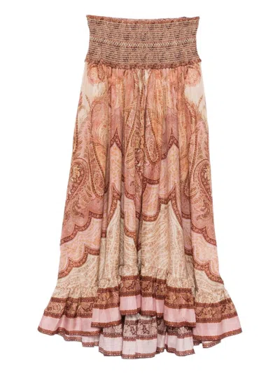 ZIMMERMANN ZIMMERMANN WANDERLUST SILK MAXI SKIRT