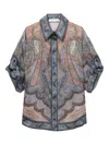 Zimmermann Shirt Wanderlust Short Sleeve In Multi